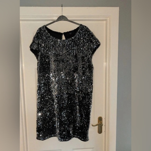 Black Sequin Dress - Picture 1 of 5